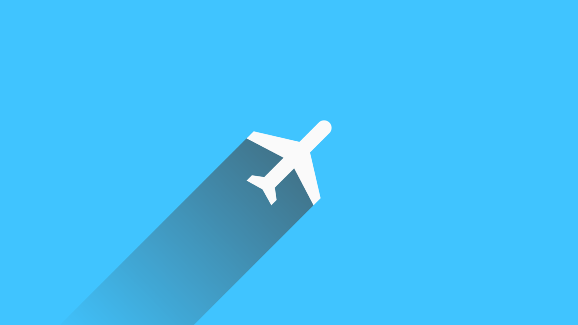 Illustration représentant un avion en plein jour, utilisé lors des notifications intelligentes du réseau Aify